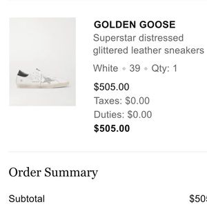 GG Superstar distressed glitter sneakers